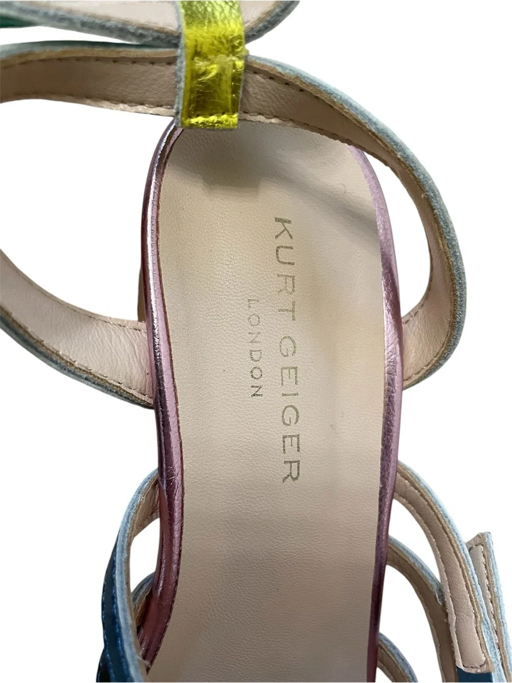 Kurt Geiger Rainbow Metallic Mini Piera Sandals